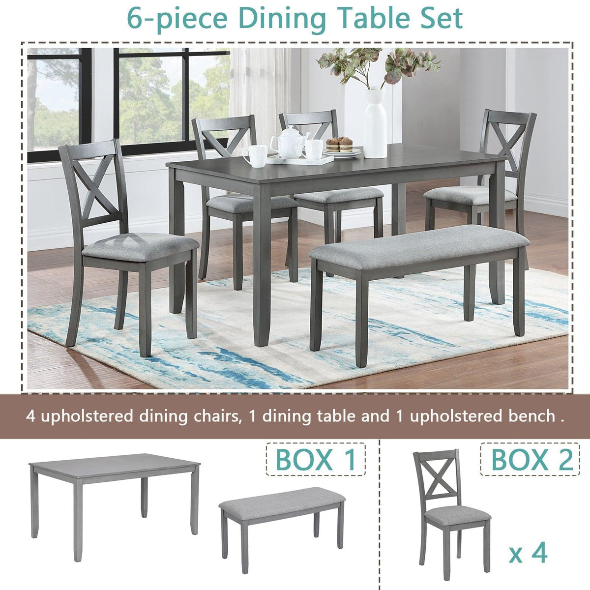 6 Piece Kitchen Dining Set