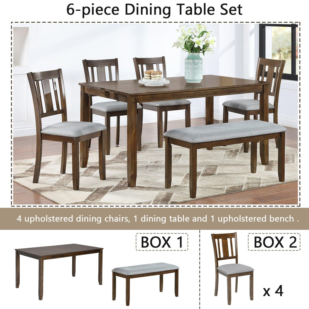 6 Piece Kitchen Dining Set