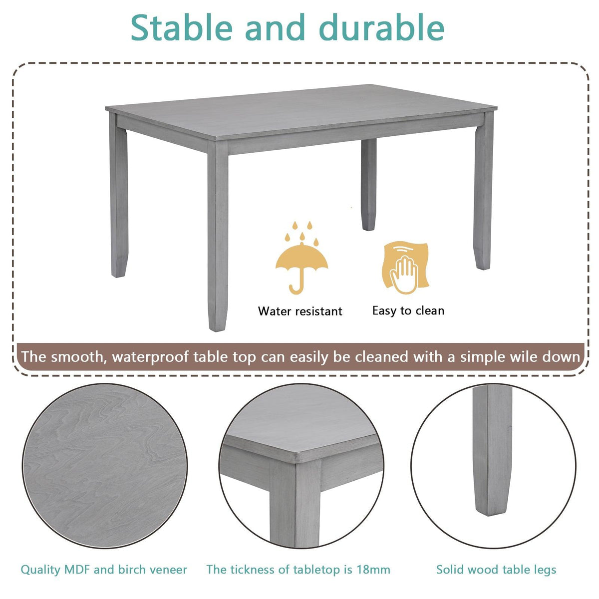 6 Piece Kitchen Dining Set
