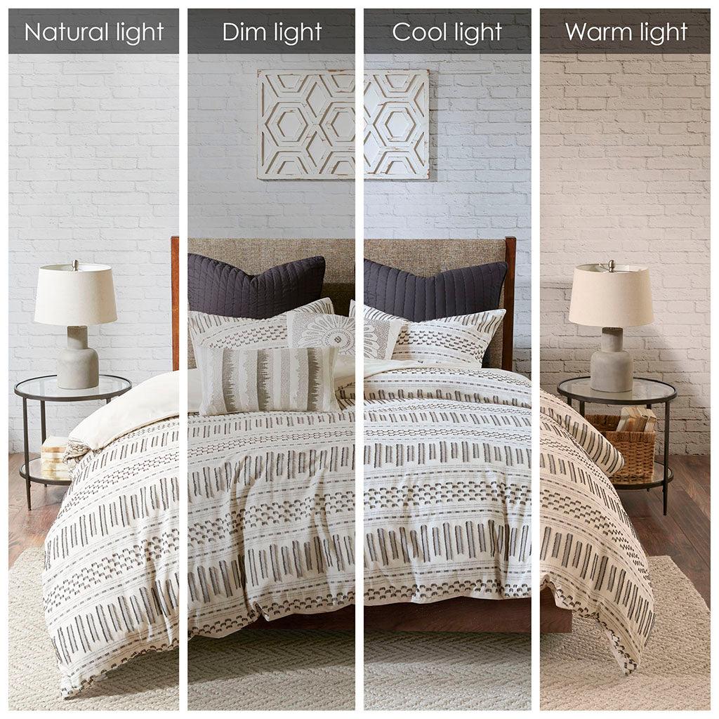 Full/Queen Cotton Jacquard Duvet Cover Mini Set