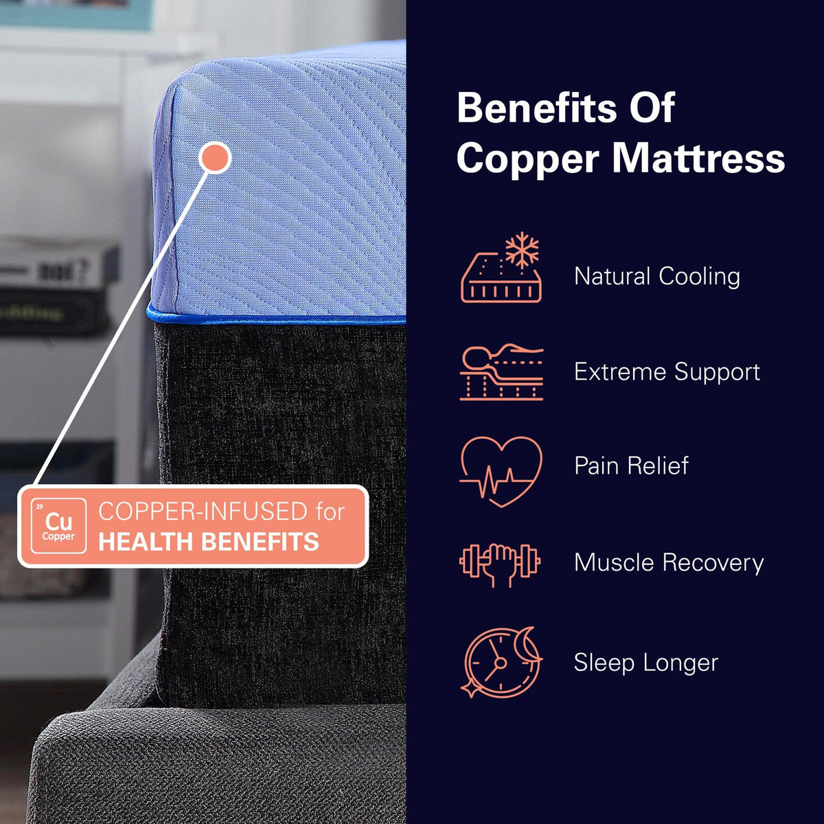 Bridgevine Home 12 Inch Refresh Hybrid Cooling GelCare Mattress