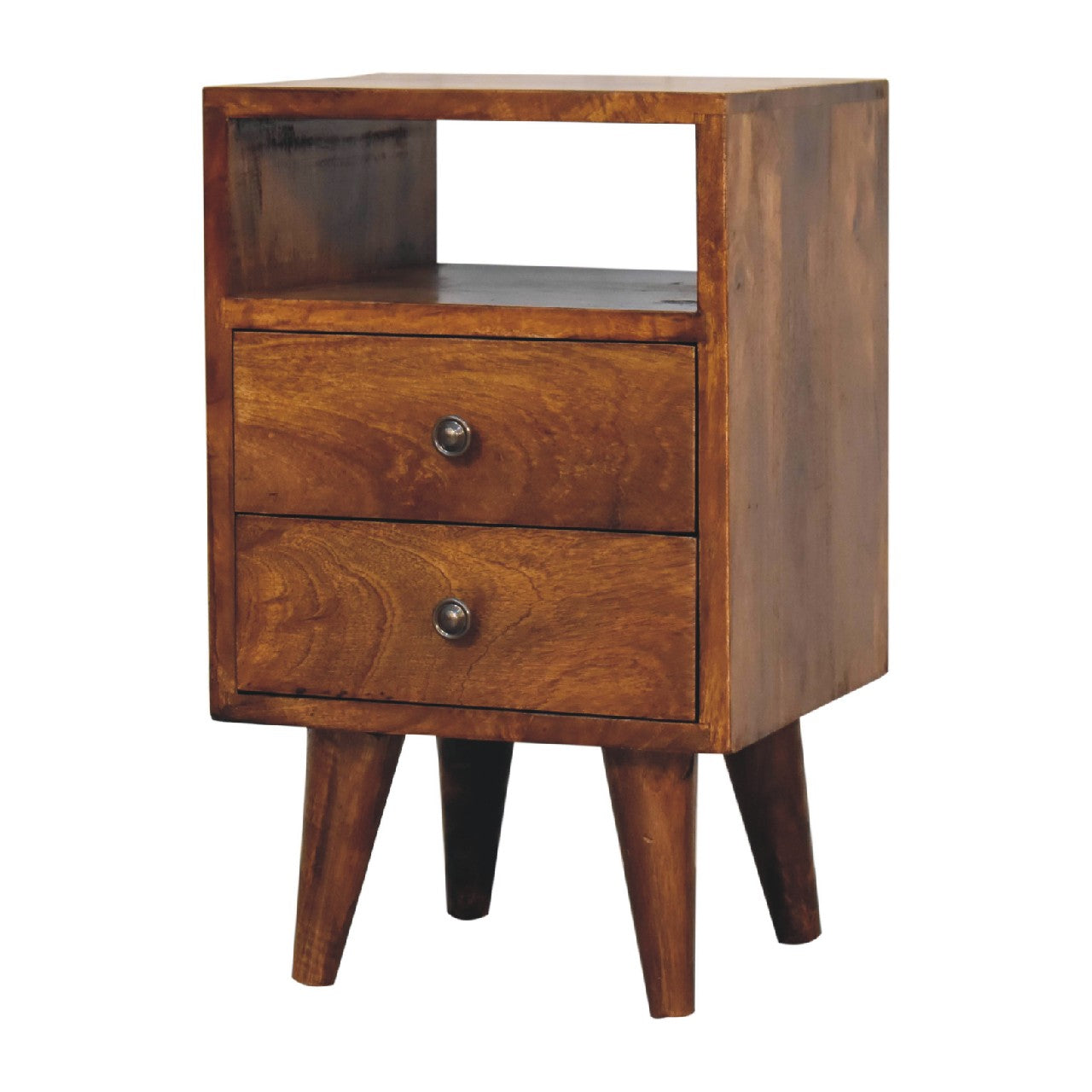Solid Wood Mini Classic Chestnut Bedside Table