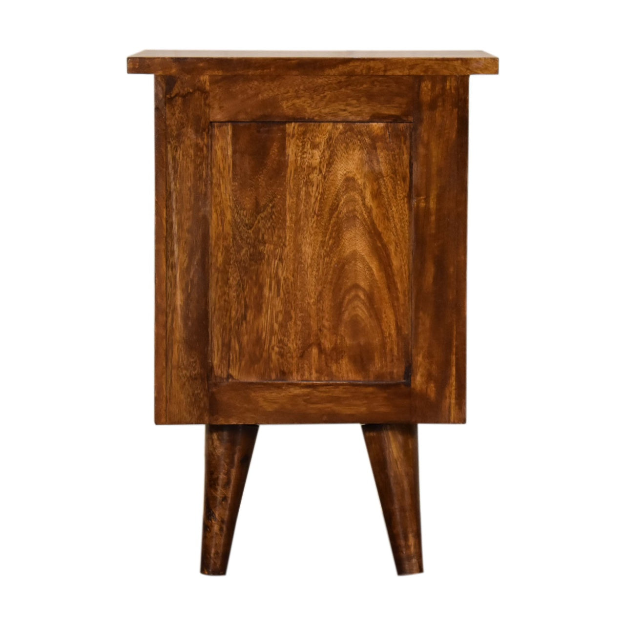 Solid Wood Bedside, 2-Drawers, Chestnut