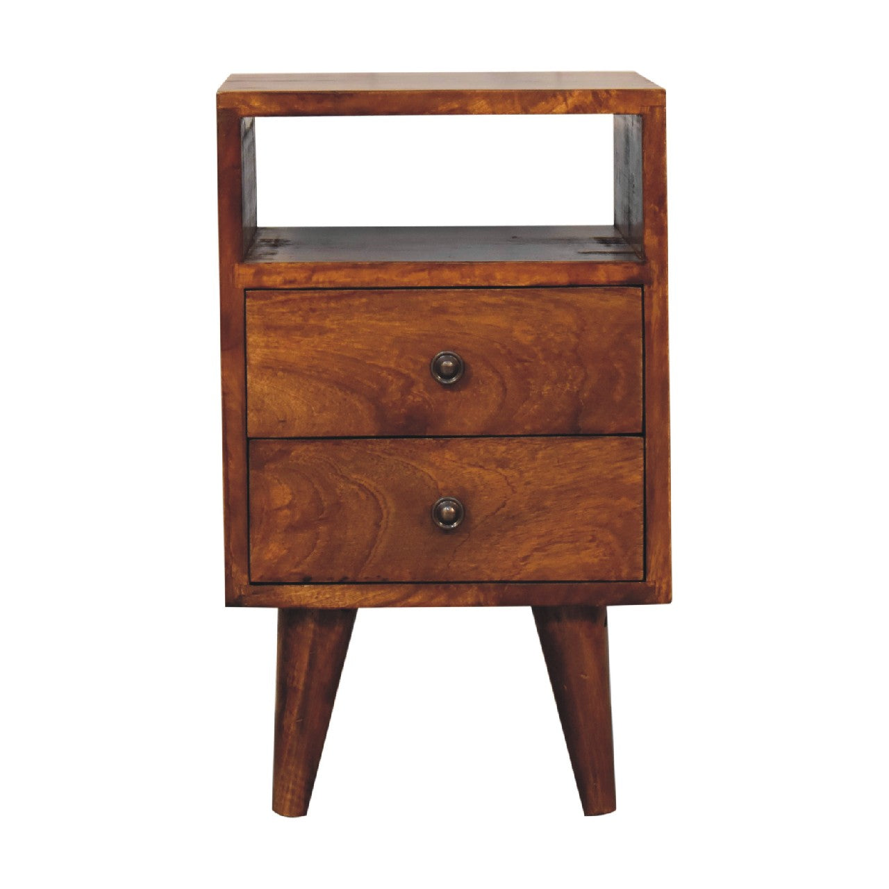 Solid Wood Mini Classic Chestnut Bedside Table