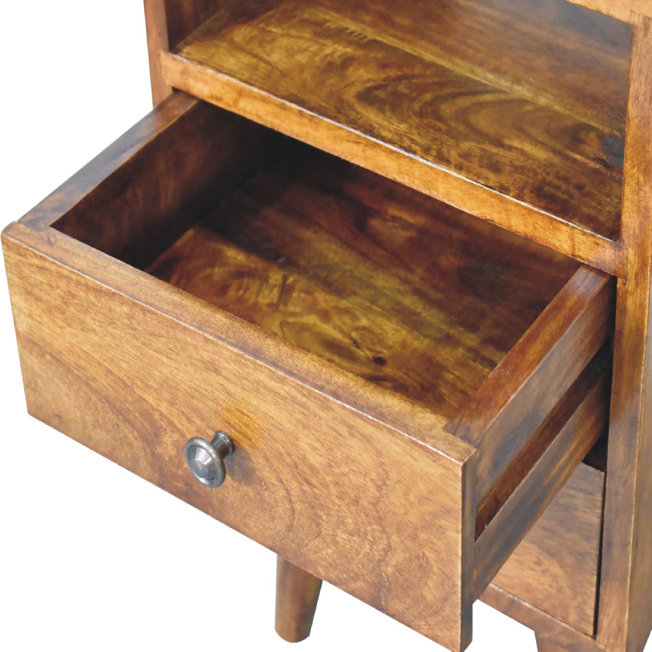 Solid Wood Mini Classic Chestnut Bedside Table