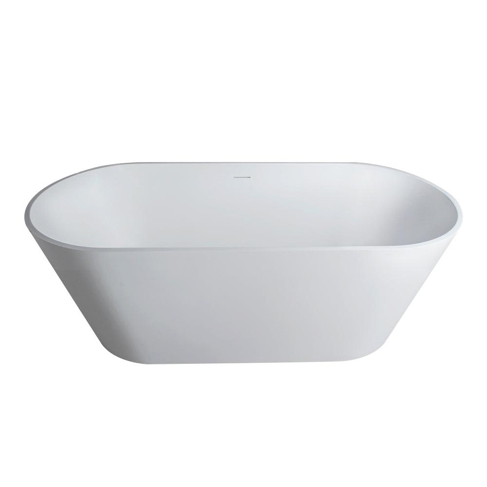 71 Inch Freestanding Solid Surface Soaking Bathtub