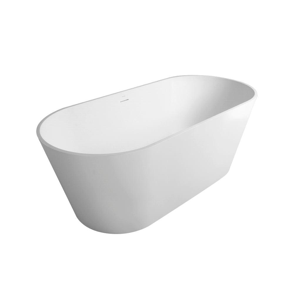 59 Inch Freestanding Solid Surface Soaking Bathtub
