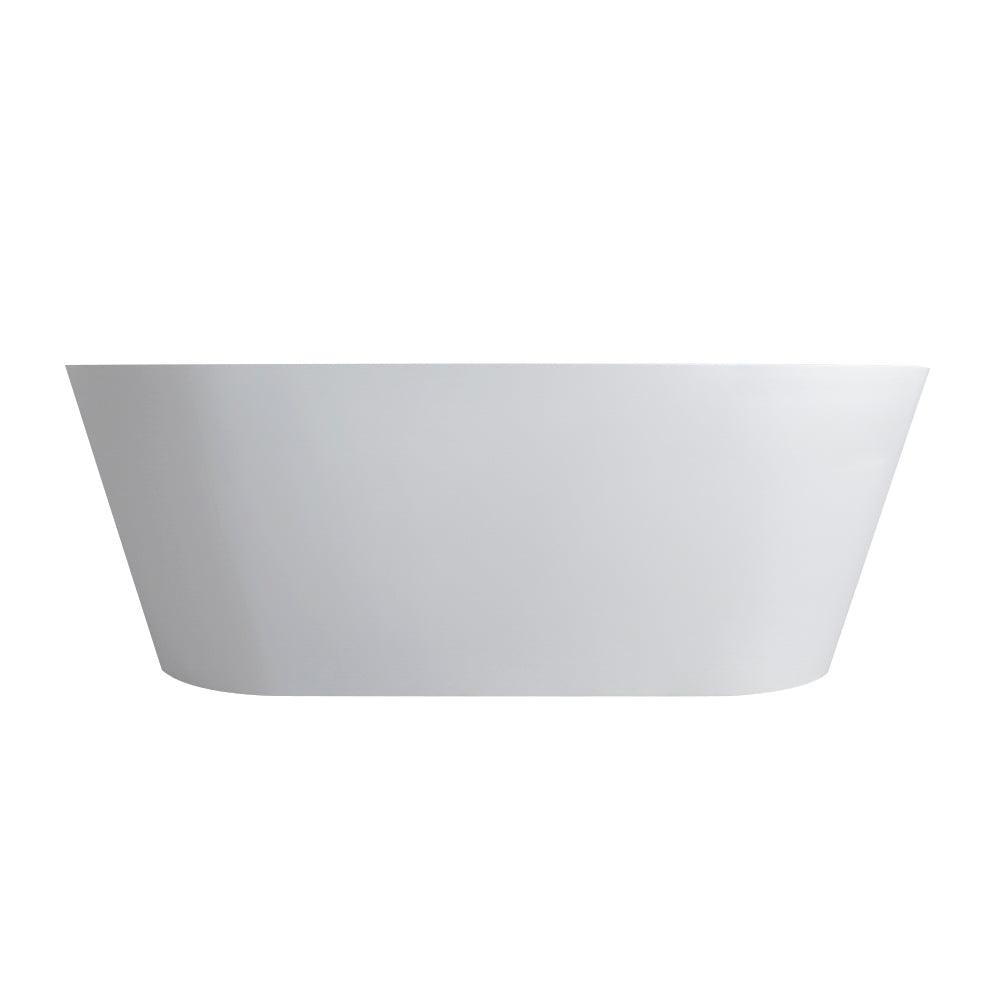 67 Inch Freestanding Solid Surface Soaking Bathtub