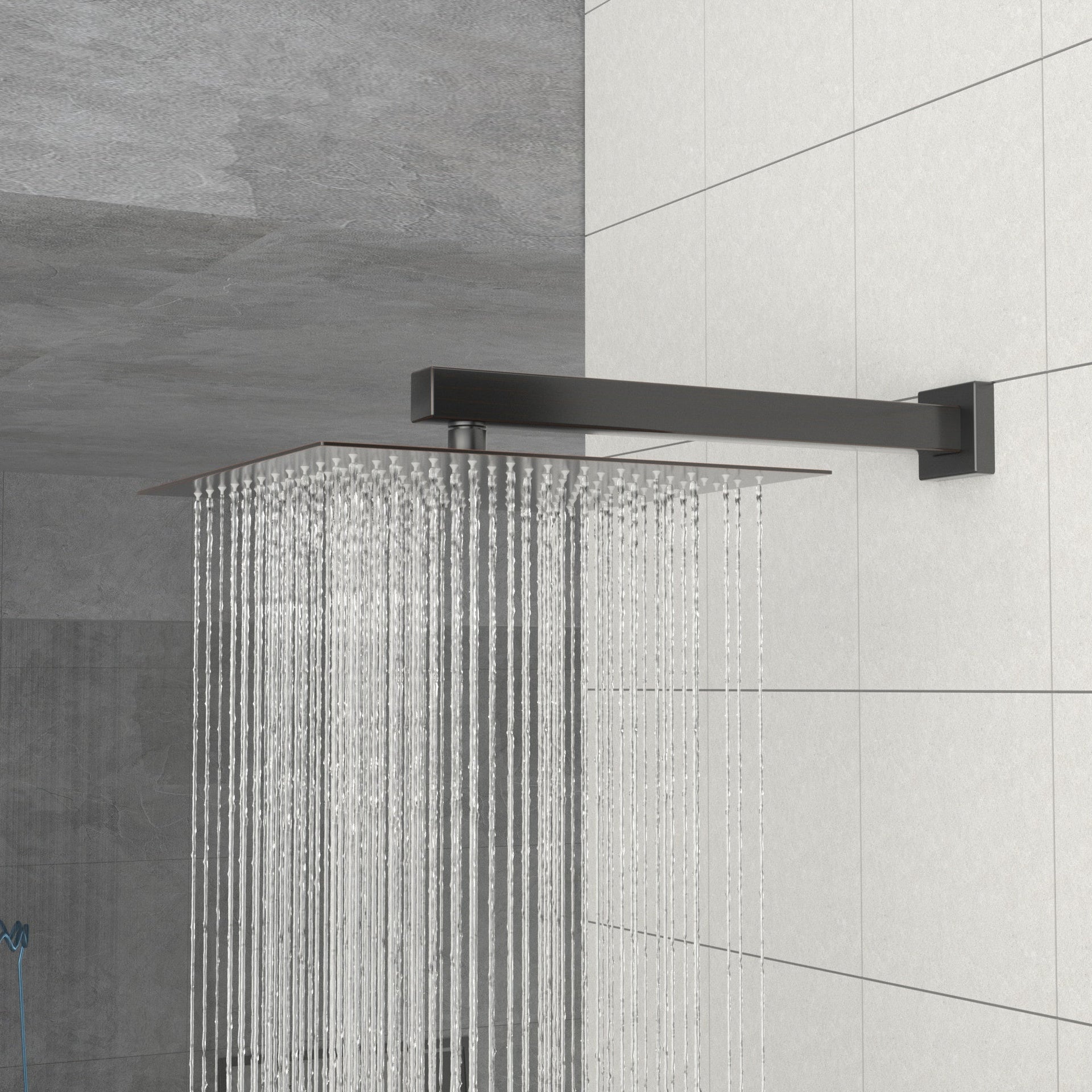 Rain Fixed Shower Head (10 Inch Square, Oil Rubbed Bronze)