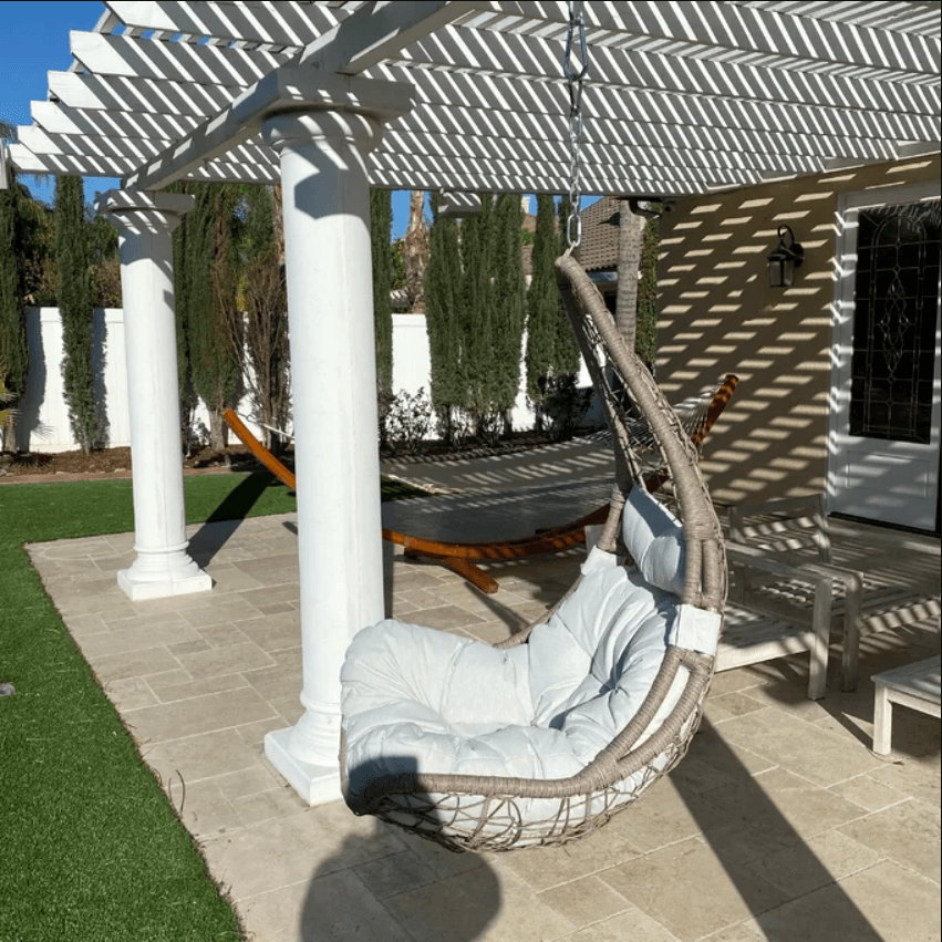 Peakhome Furnishings Outdoor Patio Wicker Swing Chair Without Stand