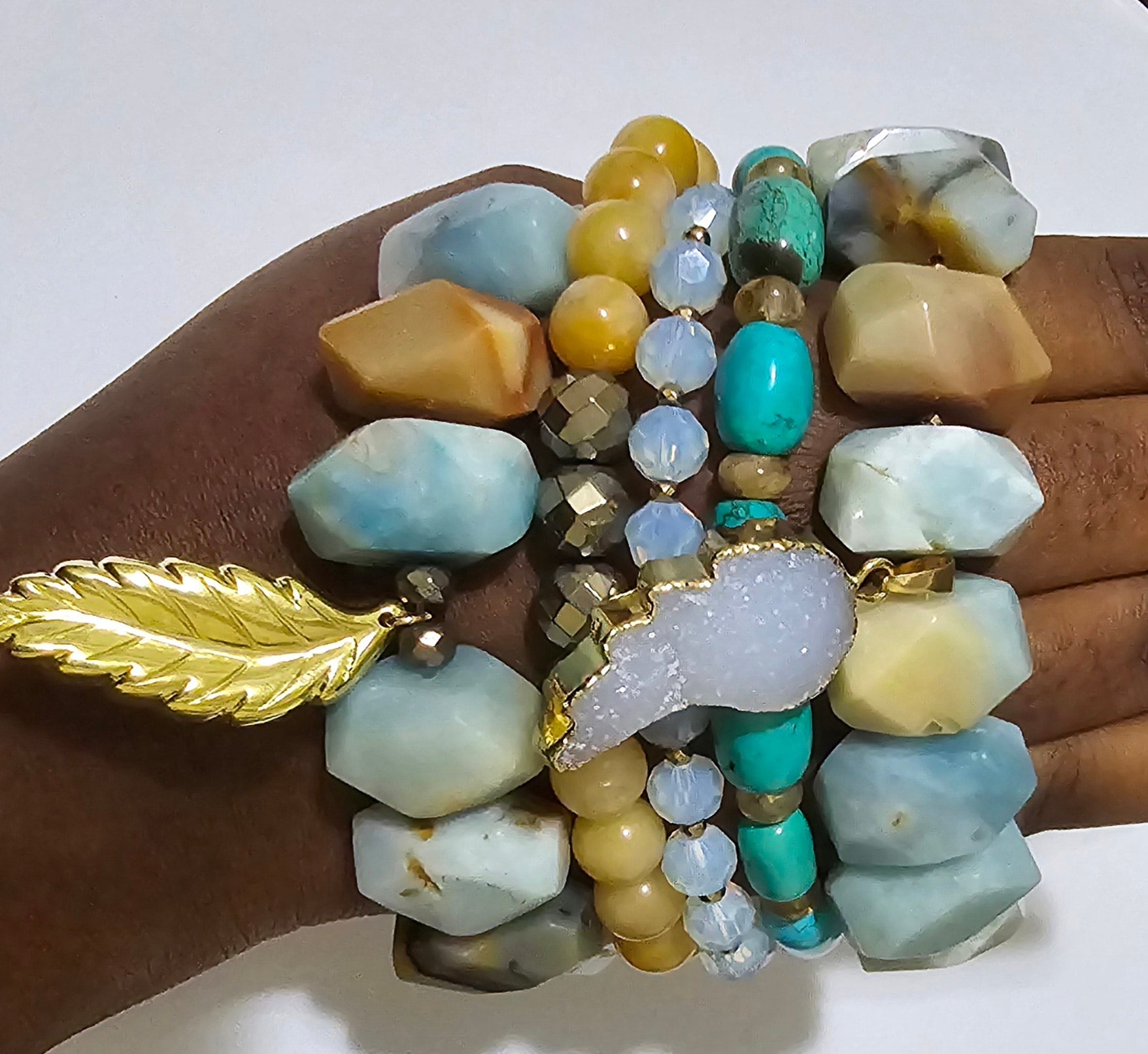 Amazonite Bracelet Set