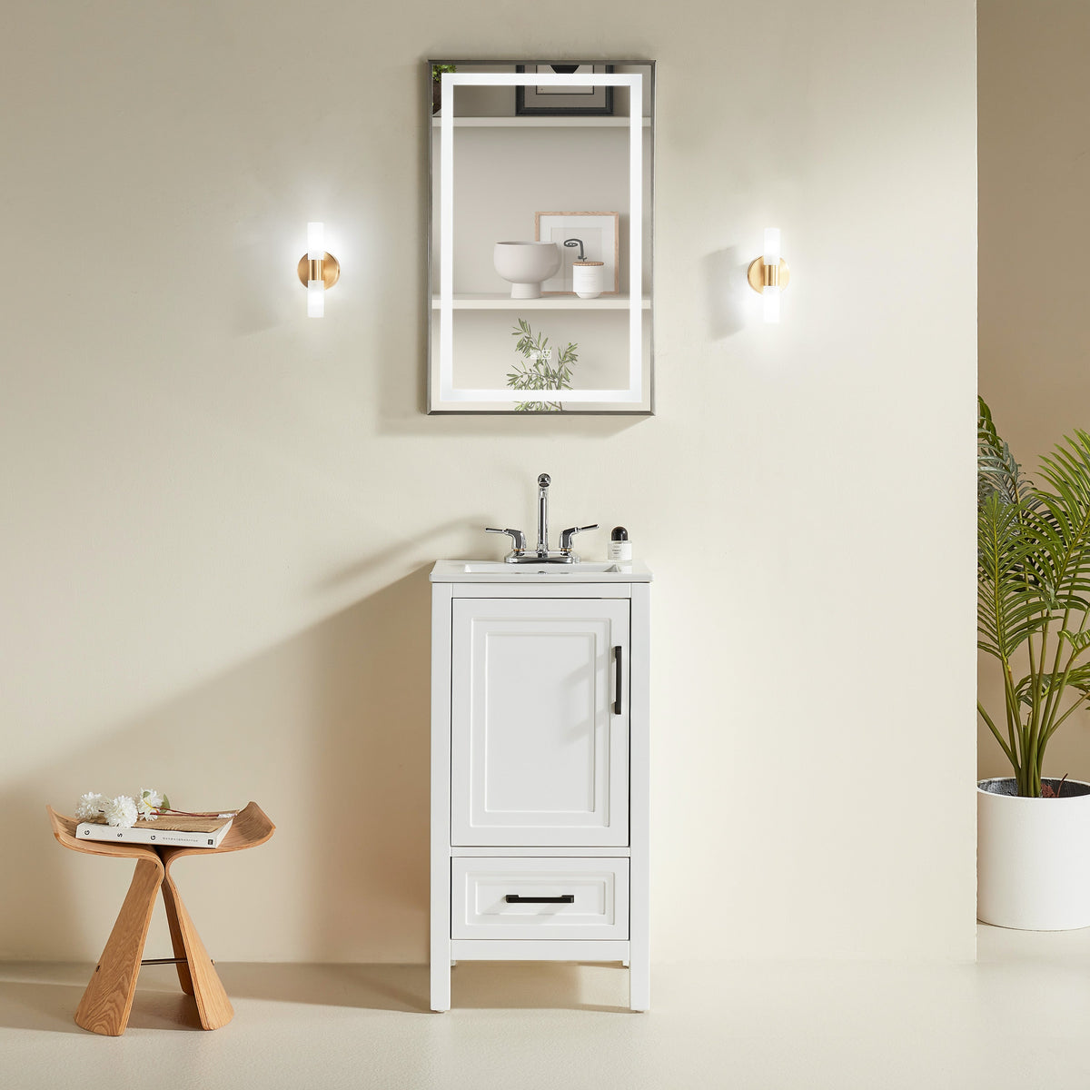 Fully Assembled 18-Inch Bathroom Vanity