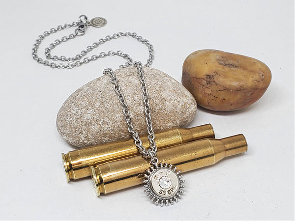 Small Caliber Sunburst Style Bullet Necklace
