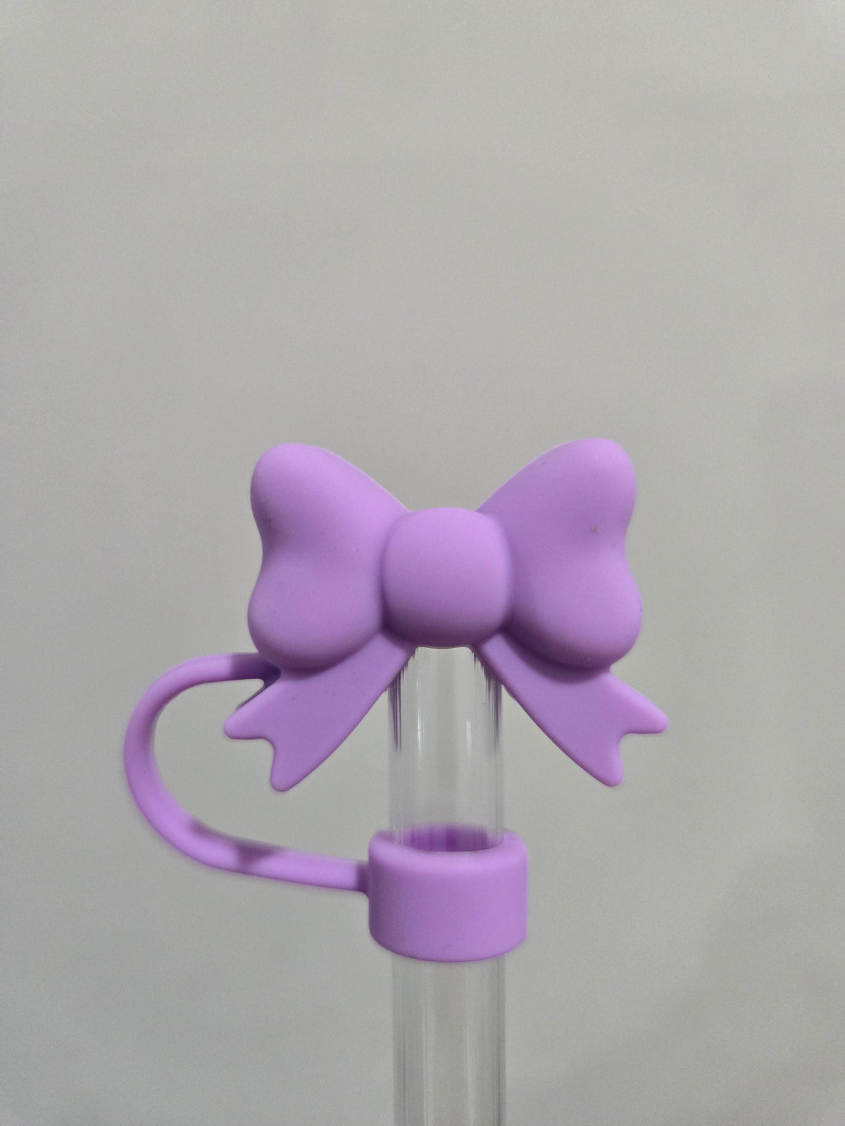 10MM LavenderBow Strawtopper