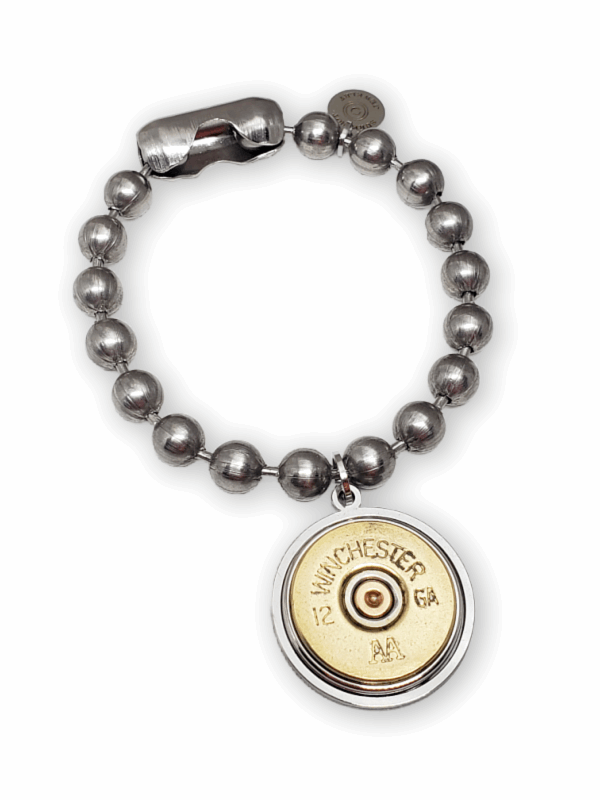 12 Gauge Shotshell Big Ball Chain Gold Charm Bracelet
