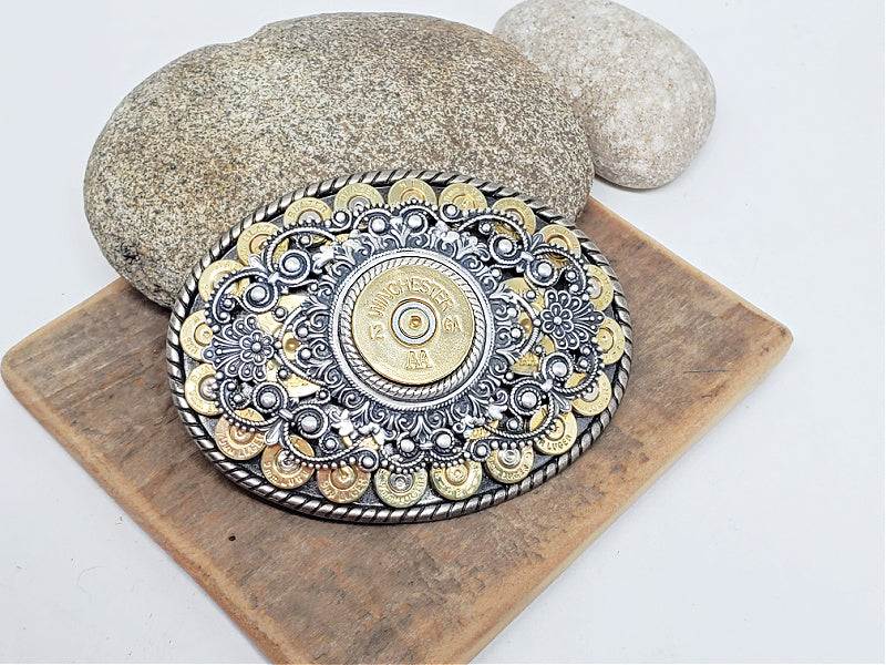 LADIES Oval Bullet & Shotshell Belt Buckle
