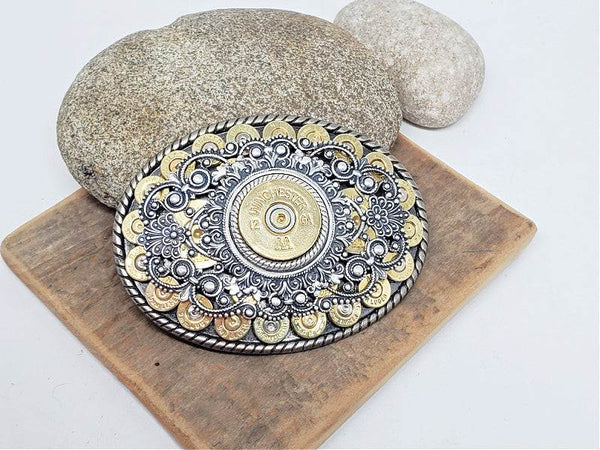 LADIES Oval Bullet & Shotshell Belt Buckle