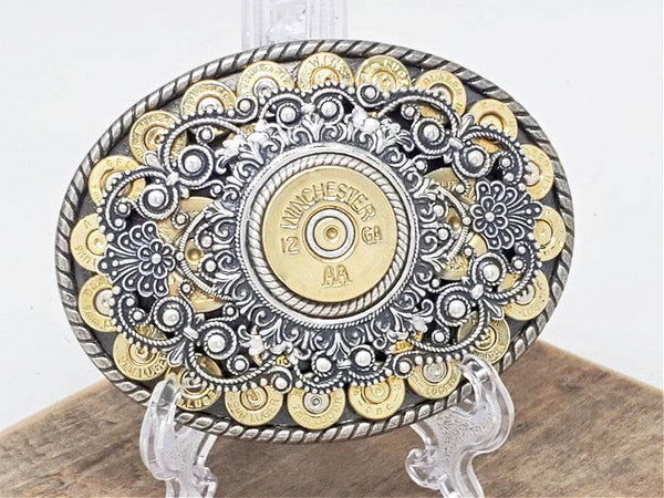 LADIES Oval Bullet & Shotshell Belt Buckle