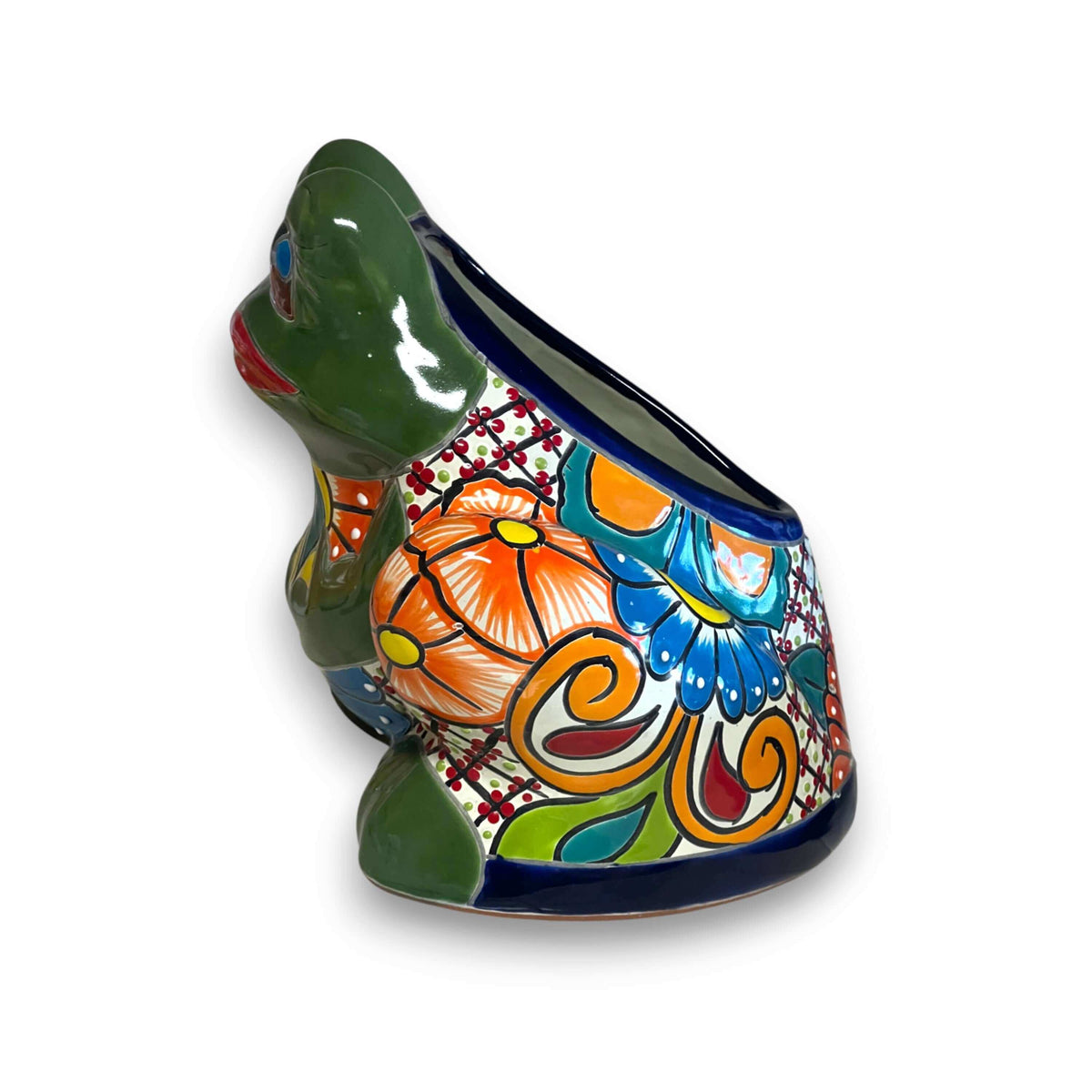 Talavera Frog Planter | Colorful Handmade Mexican Pottery