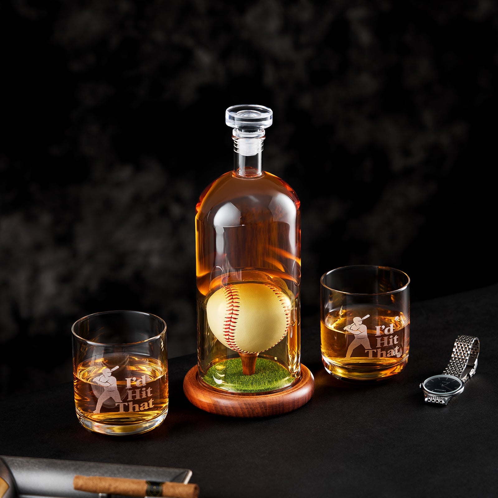 Baseball Decanter Set