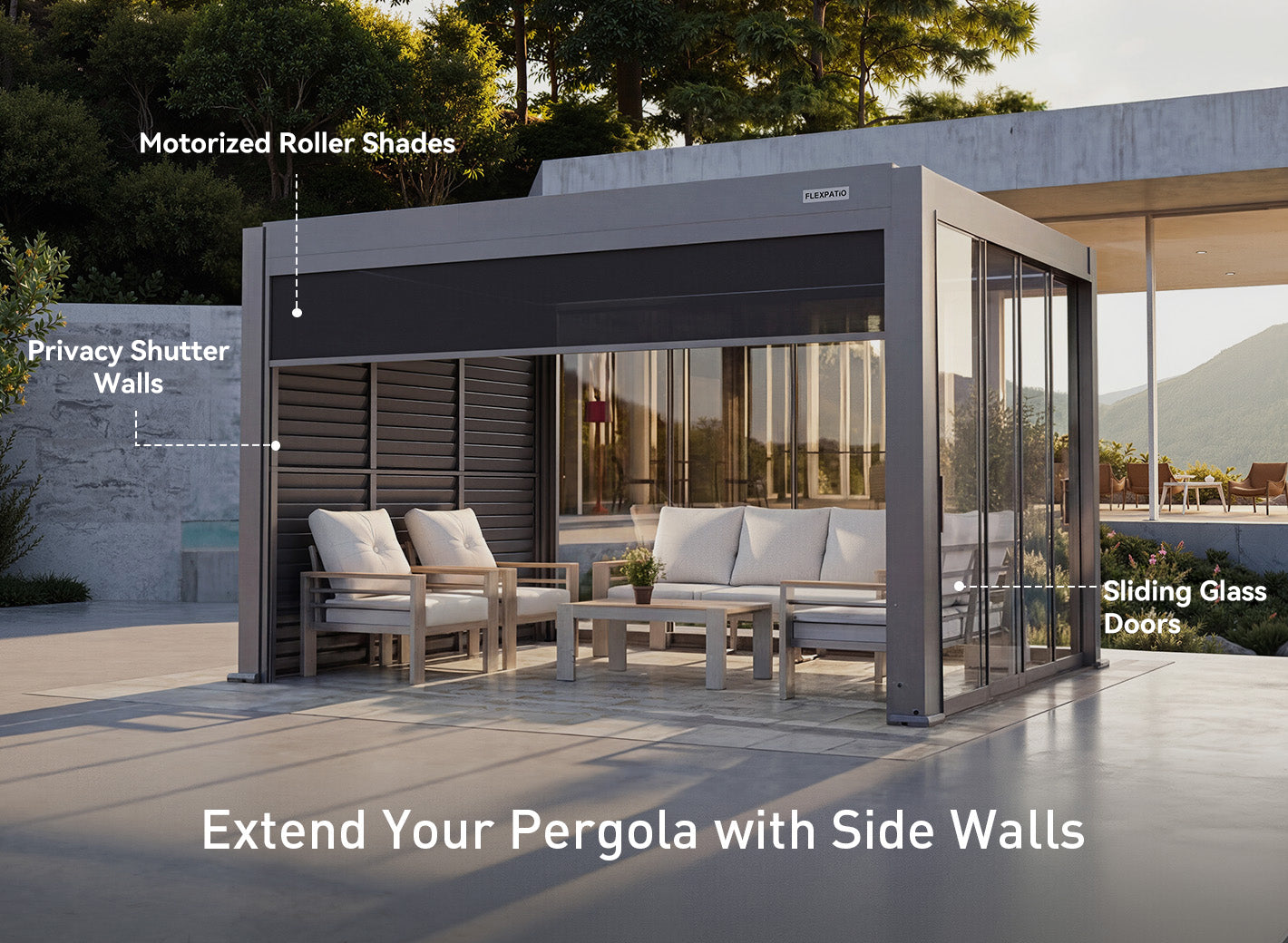 FlexPatio POWER+ PRO Gen 1 Motorized Pergola