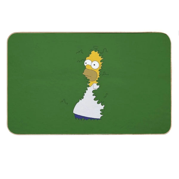 Homer In The Bushes Bath Mat