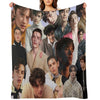 Louis Partridge Collage Throw Blanket