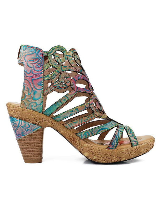 Simone Hand-painted Leathe Sandals