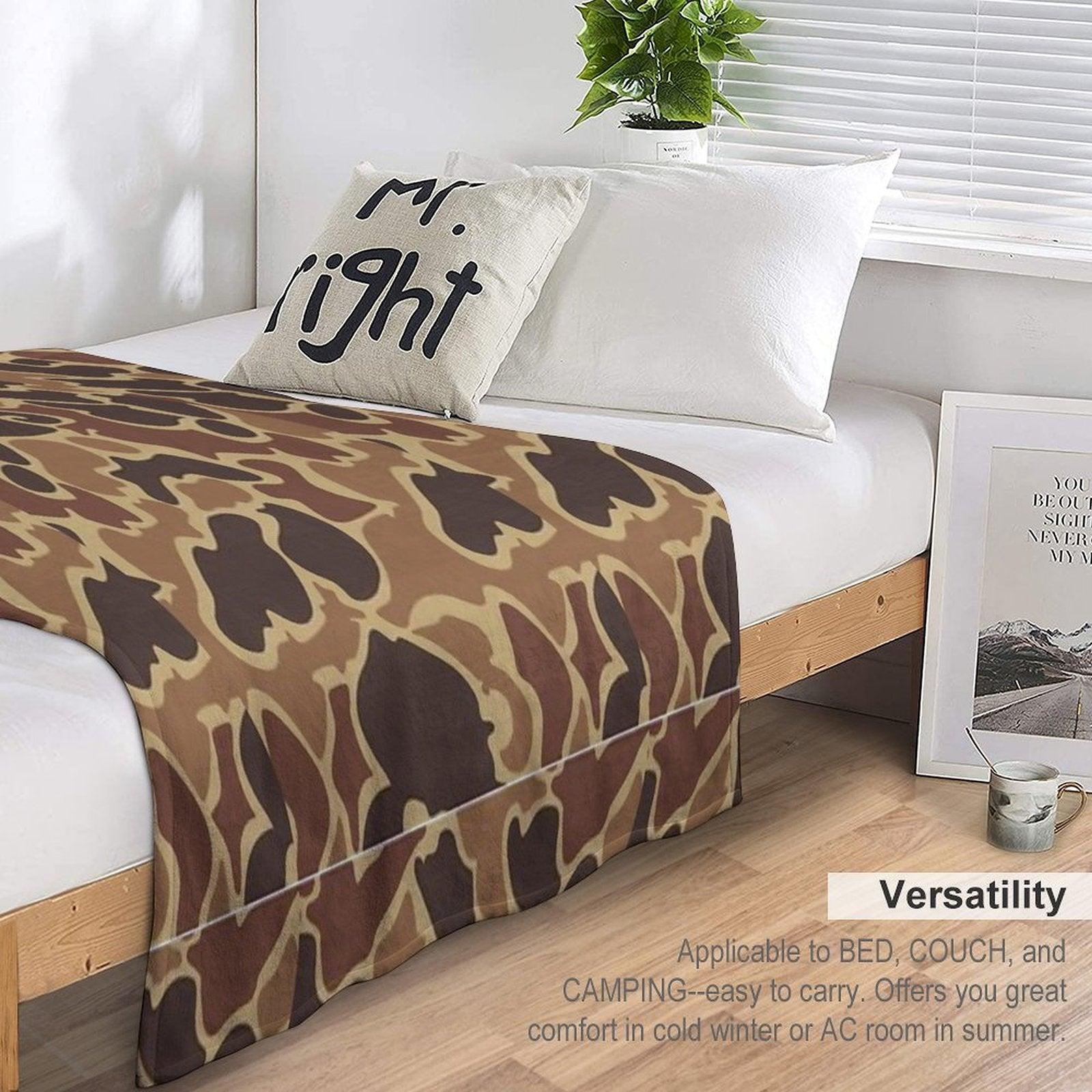 Duck Camo Throw Blanket