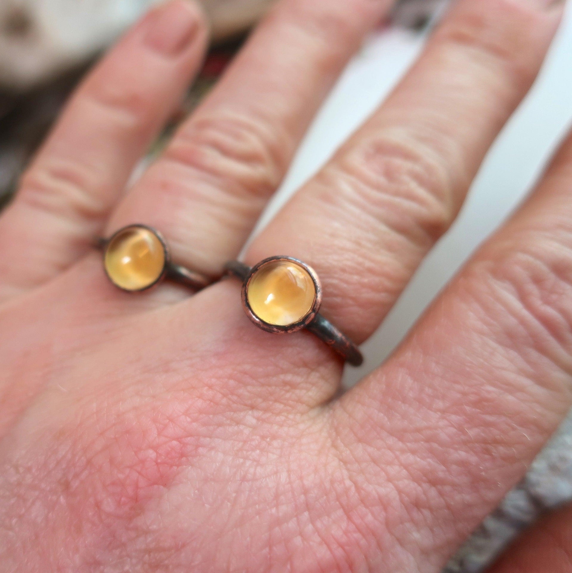 Citrine Copper Ring Celebrating Joyful Abundance| By Blackbird & Sage