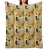 Doge Collage Throw Blanket