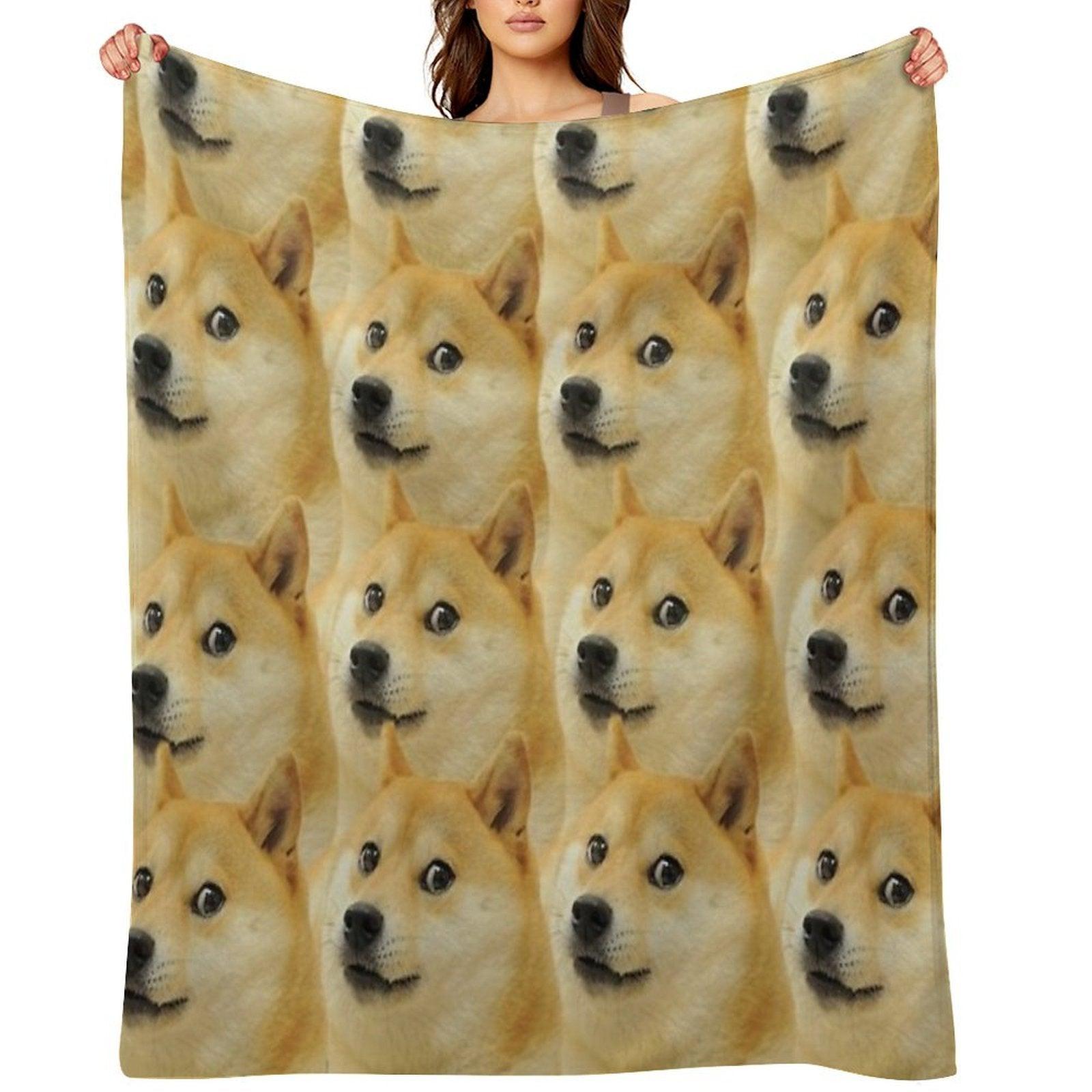 Doge Collage Throw Blanket