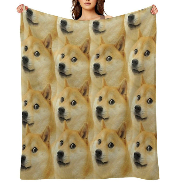 Doge Collage Throw Blanket