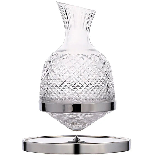 360 Rotating Wine Decanter Tumbler Design Dispenser Crystal Glass Wine Aerator Mirror Jug Gift Bar Decor Art Glassware 1500ML