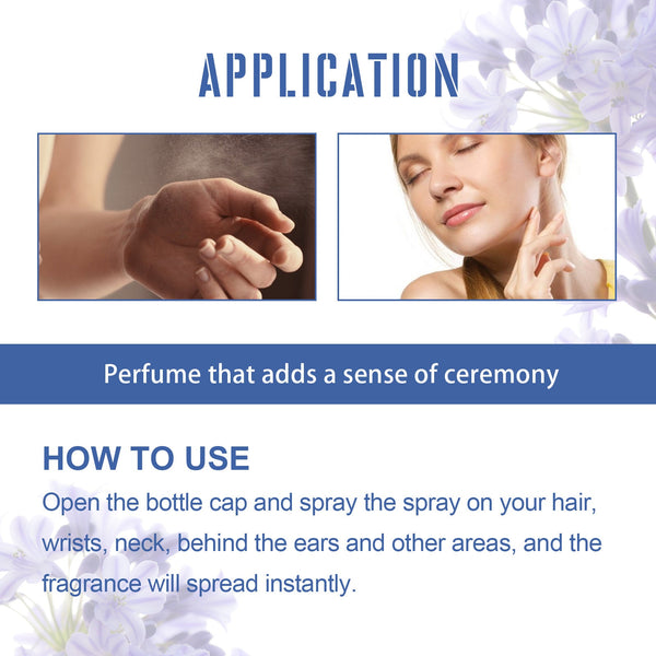 Violet Perfume Spray, Fresh Light Fragrance Behind Ears And Wrist Lasting Charm Perfume