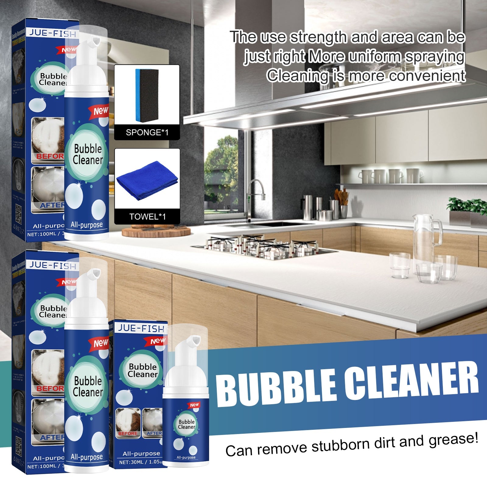 Oil Foam Cleaner Multi-Purpose Heavy Oil Foam Cleaner For Kitchen Stove Hood