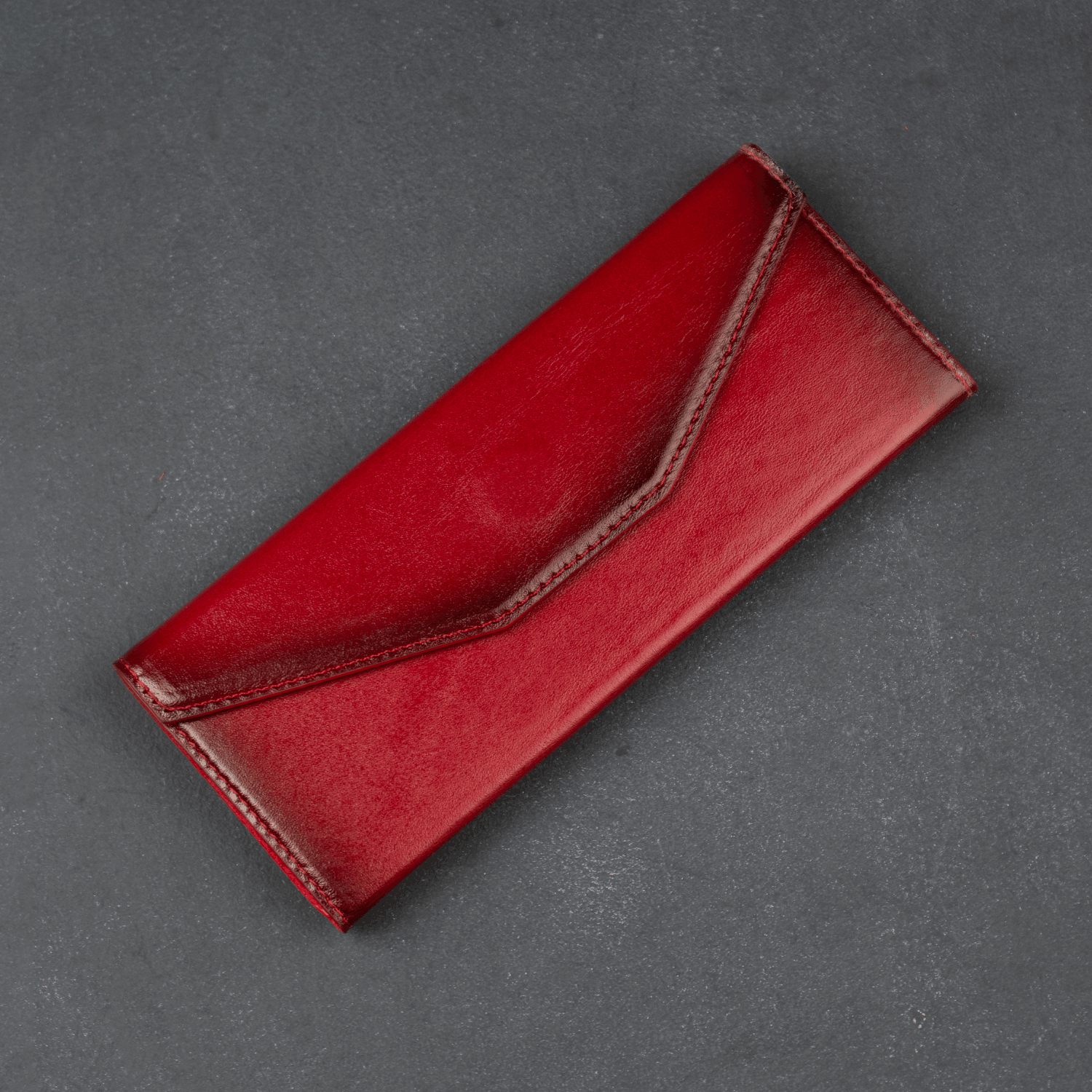 Luxury Leather Sunglasses Case - Red - Louisville
