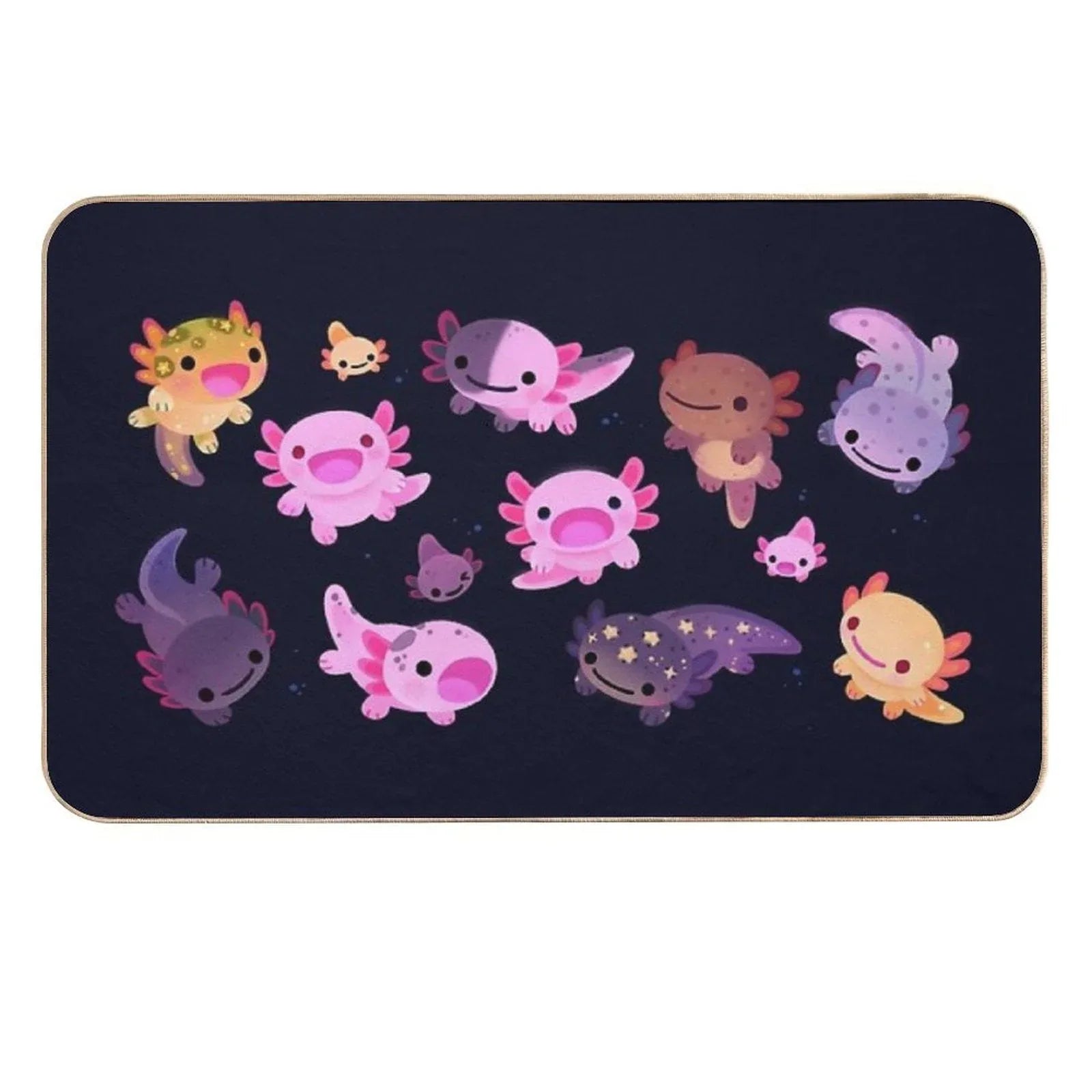 Happy Axolotl  High-Traffic Bath Mat