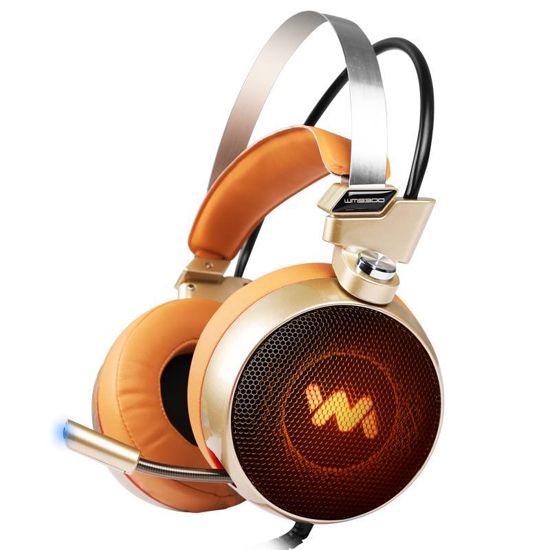 Luxury Proffesional Studio Gaming PC Headphones With LED Lights In Modern Luxury Metal Design For Gamers and DJ