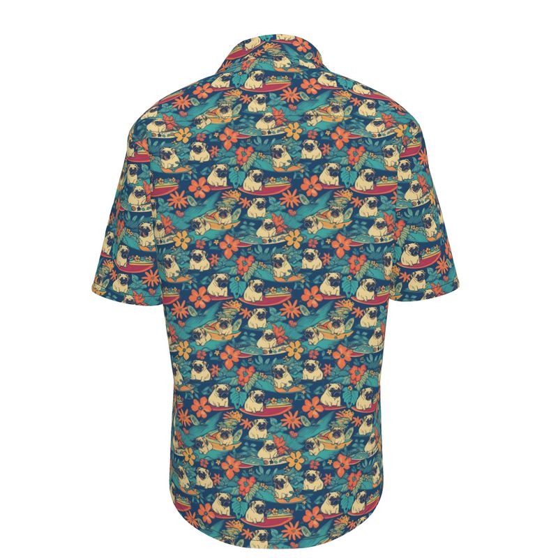 Grumpy Pug Aloha Camp Shirt