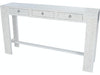 Janta Rectangular Console Table in White