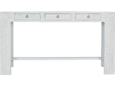 Janta Rectangular Console Table in White