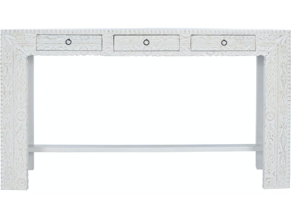 Janta Rectangular Console Table in White