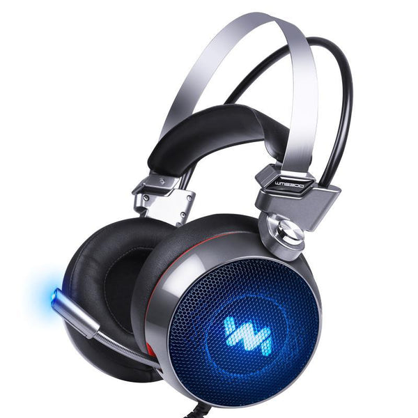 Luxury Proffesional Studio Gaming PC Headphones With LED Lights In Modern Luxury Metal Design For Gamers and DJ