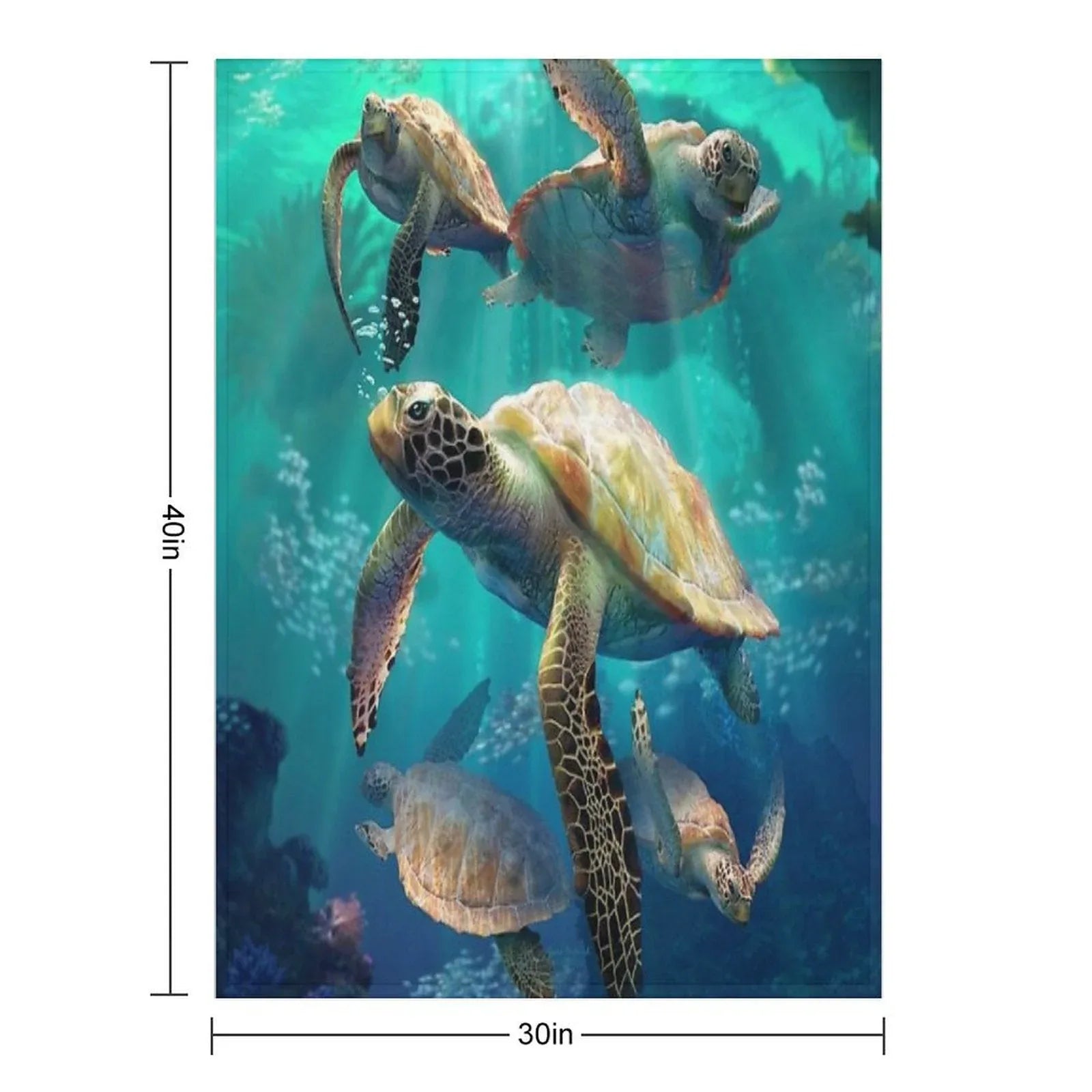 Sea Turtles Throw Blanket