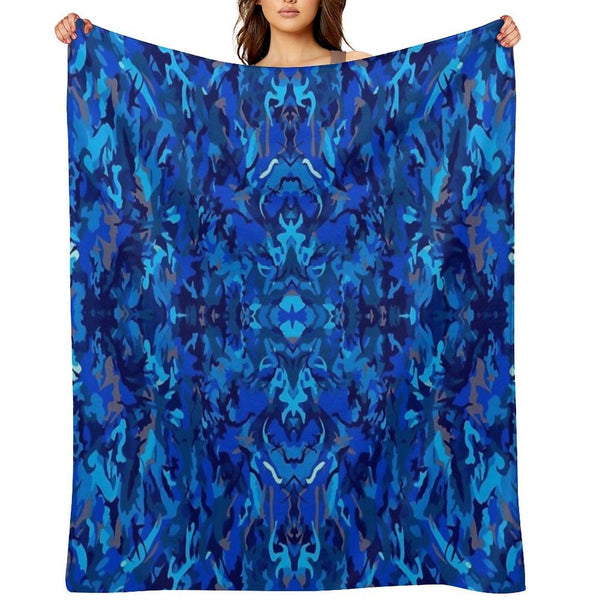 A Mix Up of The Blues Throw Blanket