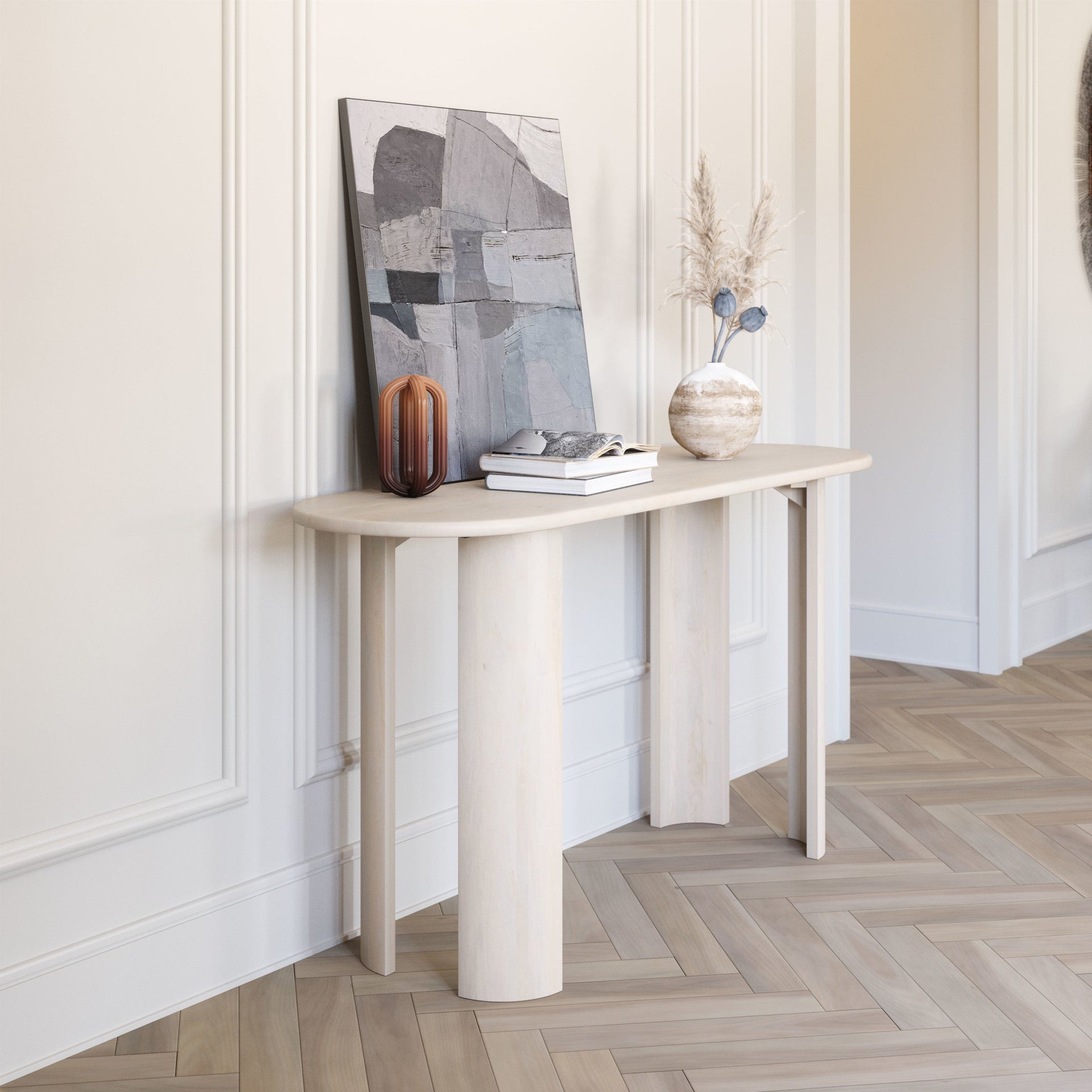 Risan Console Table Whitewashed