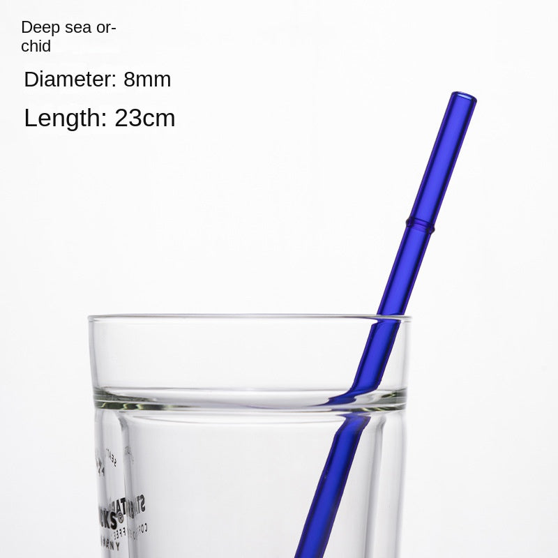 Eco-Friendly High Borosilicate Glass Straw Durable Heat-Resistant Starbucks Kids Straw 27cm Customized