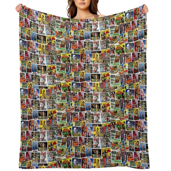 Horror Movies Wrinkle-free Throw Blanket