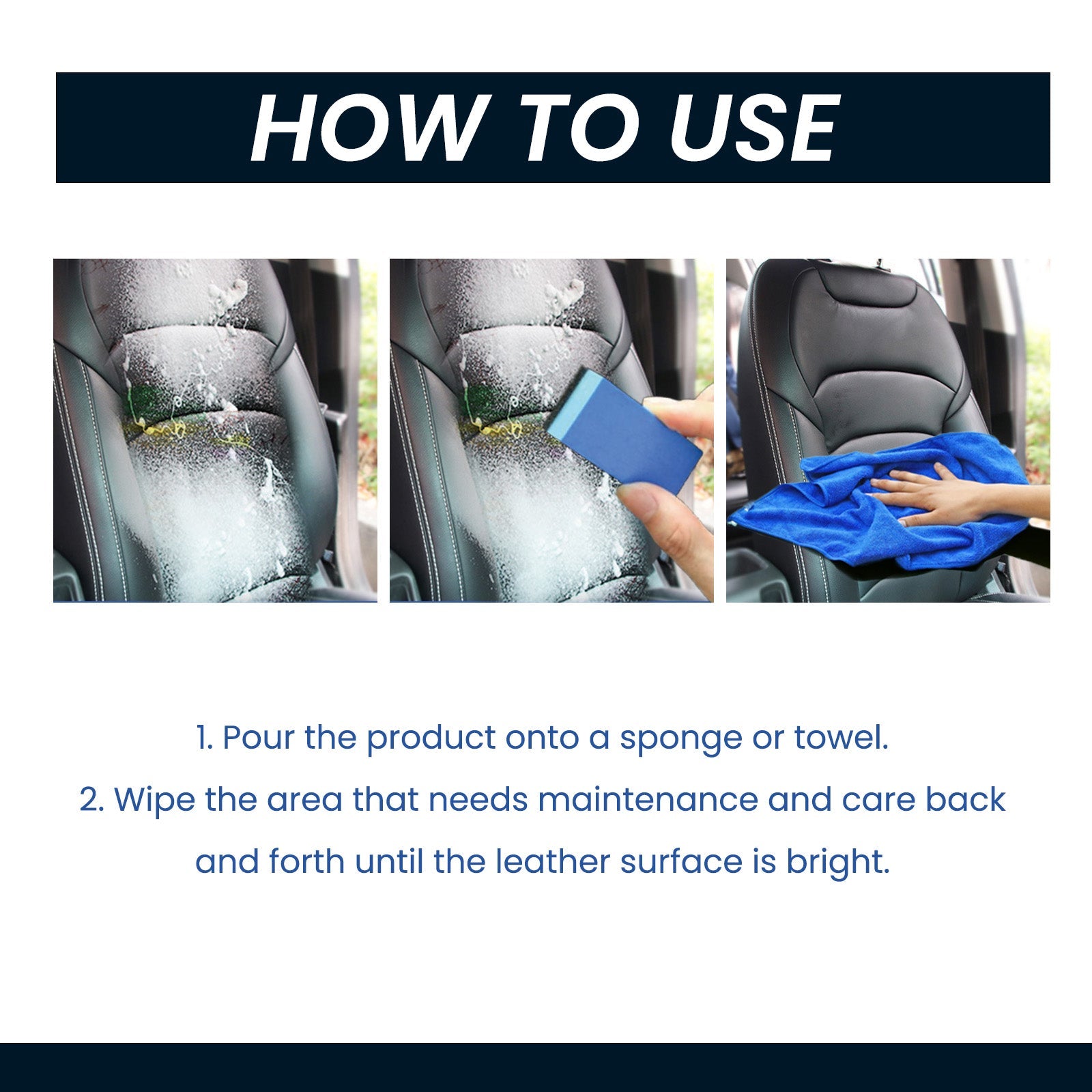 Leather Maintenance Cream, Car Seat Sofa Leather Cleaning Stains Refurbished Polish Cleaner